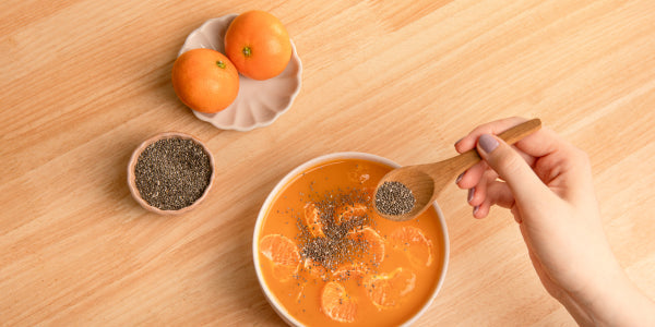 Chia-Samen-Bowl mit Orangen 