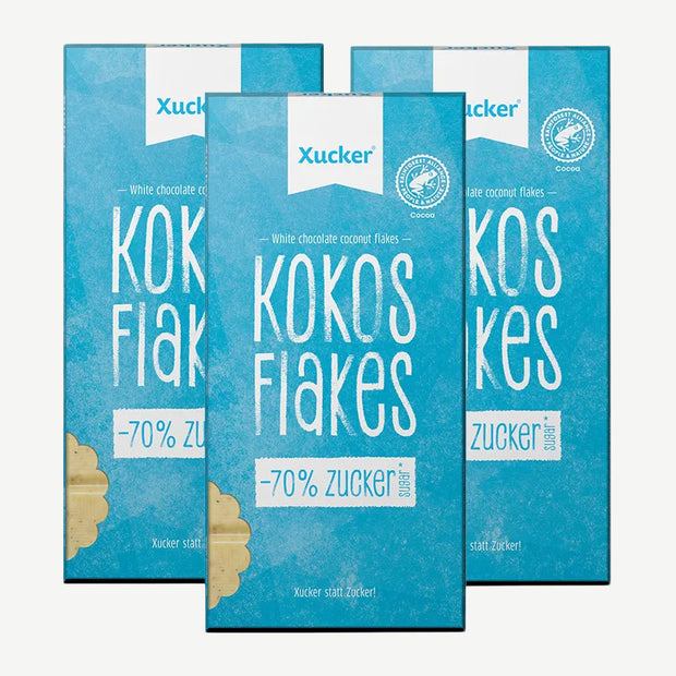 Xucker Weisse Schokolade Kokosflakes